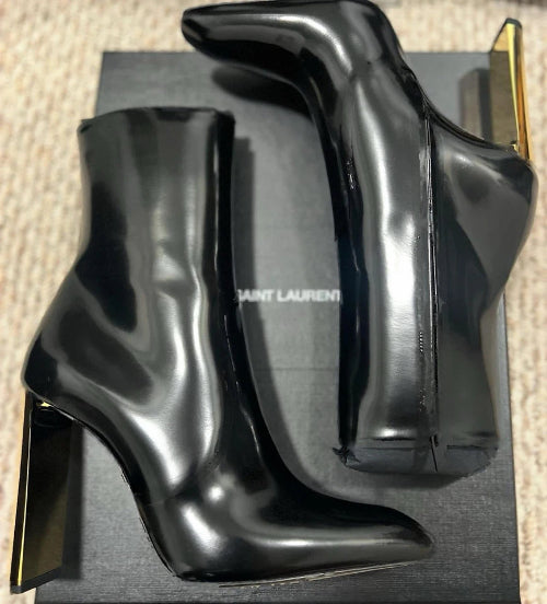 YSL Yves Saint Laurent Auteuil Pointed Toe Ankle Boots