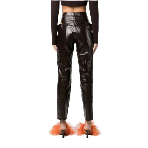 Zeynep Arcay Leather Crop Ankle Pant