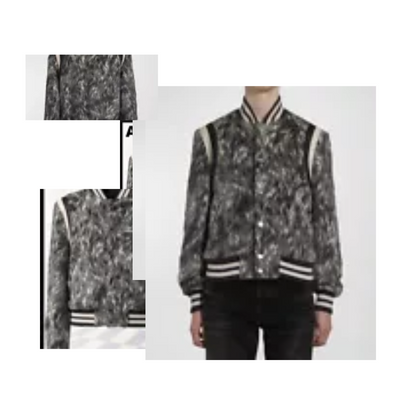 AMIRI Wool Alpaca Blend Varsity Jacket